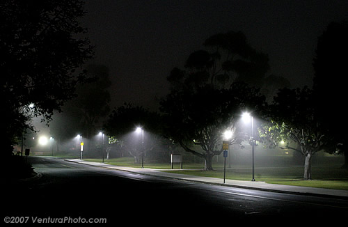 Ventura College at night