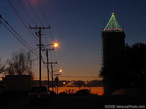 Camarillo Water Tower lights